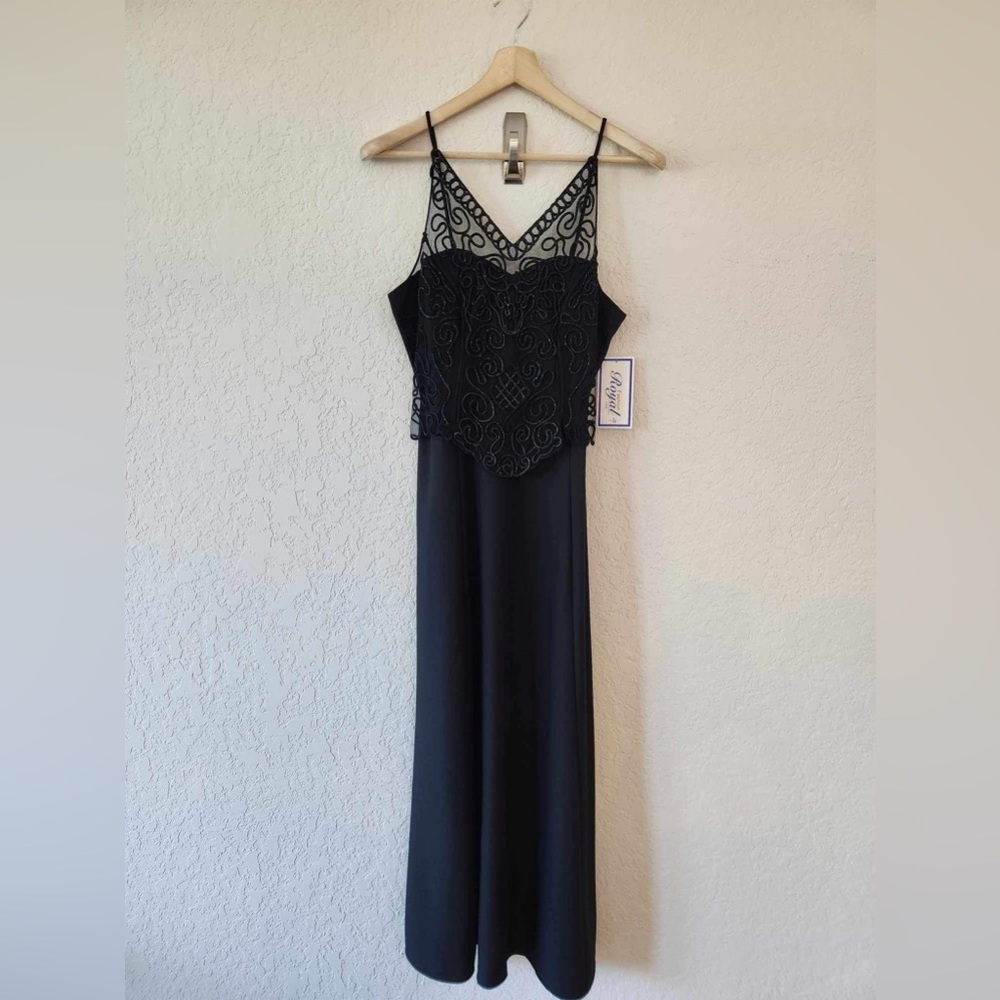 Royal‎ Fashion New Special Occasion Lace Black Dress Size Large